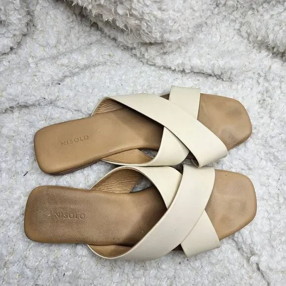 Nisolo‎ Catalina Cross Strap Slide Sandals sz 10 - Picture 2 of 6